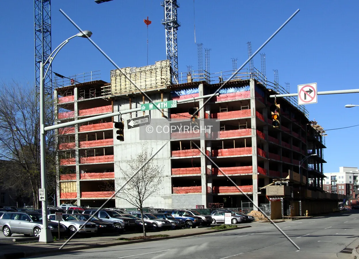 Looking north from South Poplar Street