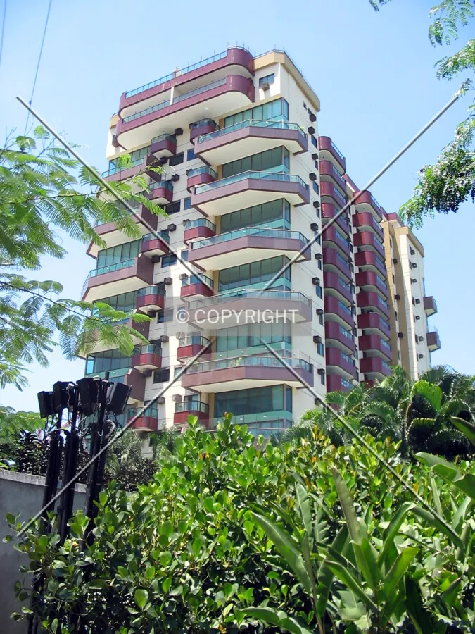 Looking up from street level