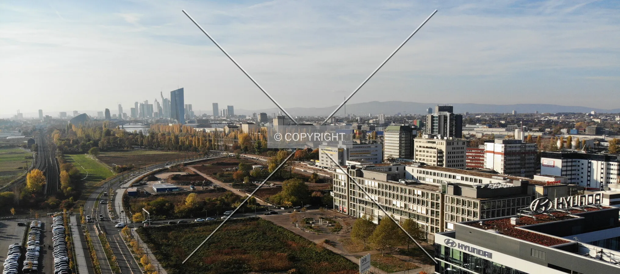 Frankfurt skyline as seen from Offenbach
