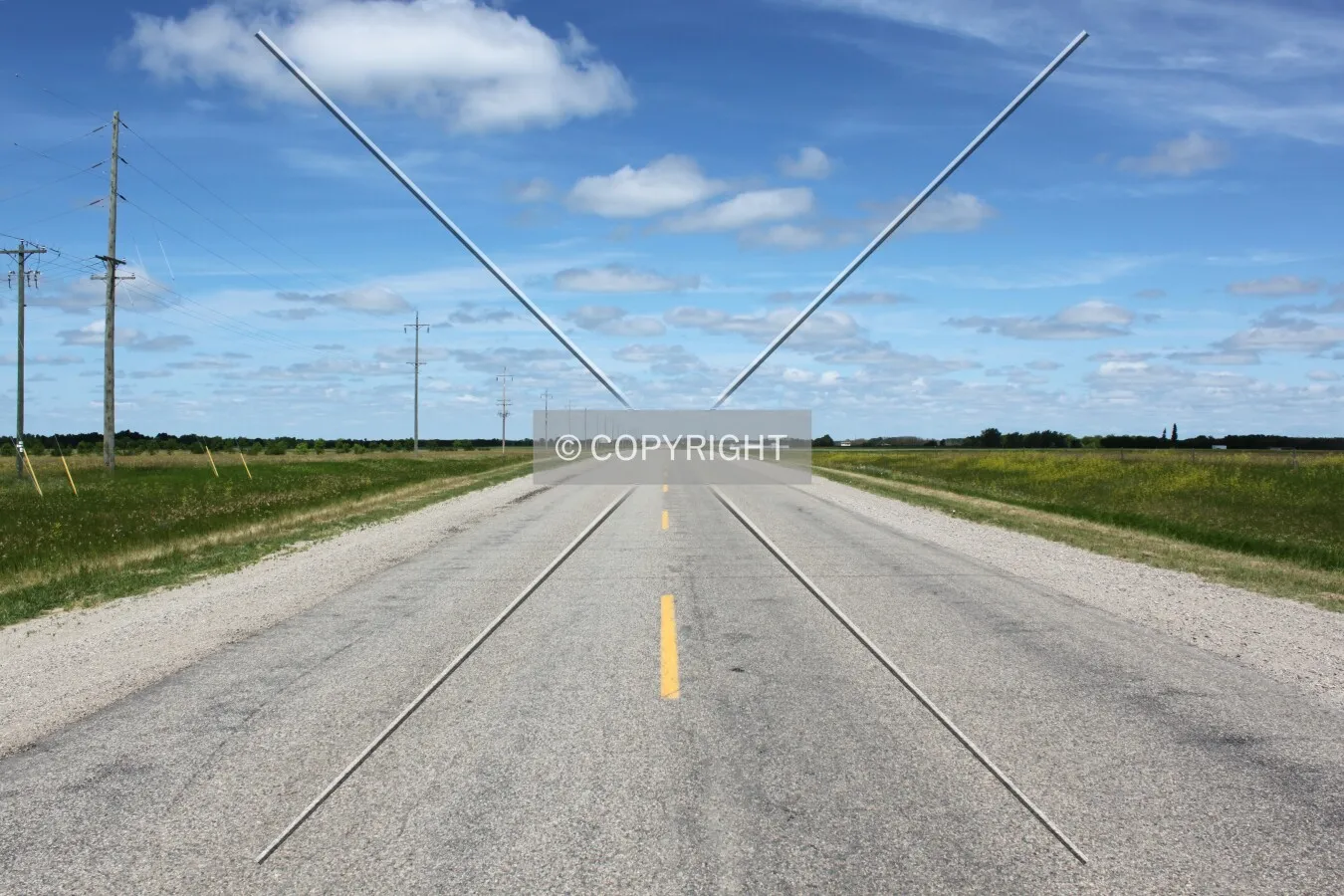 Looking north on Manitoba Highway 83
