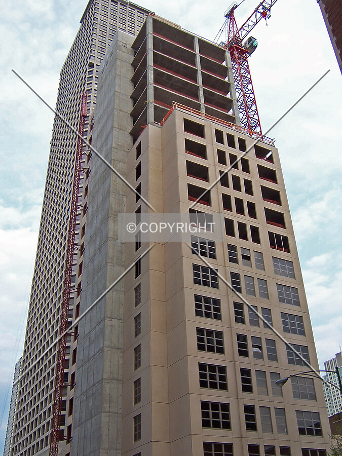 Looking up the northwest corner