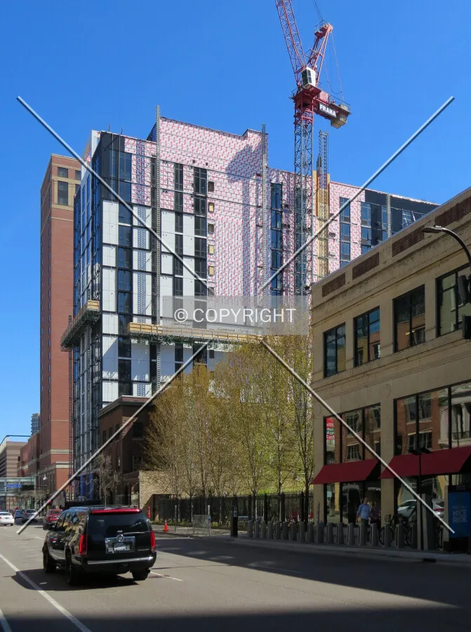 View to the southeast across 10th Street South