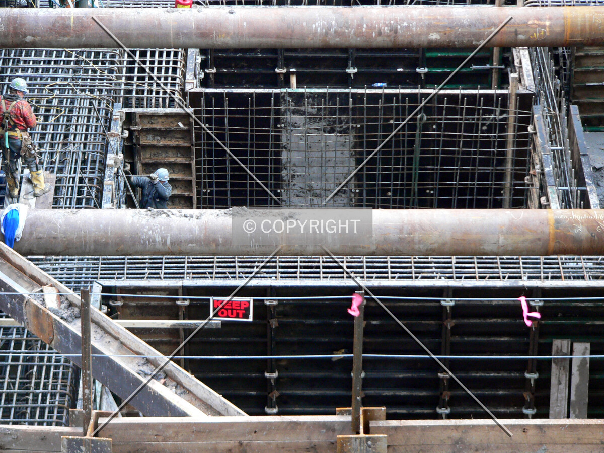 View of the core area with the future elevator shafts available