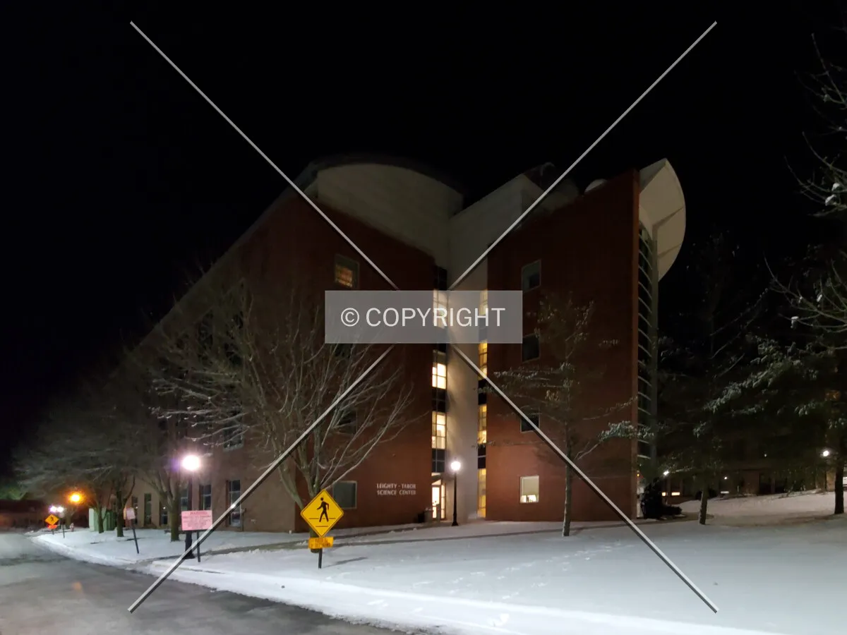 Northwest view at night; February 14, 2020