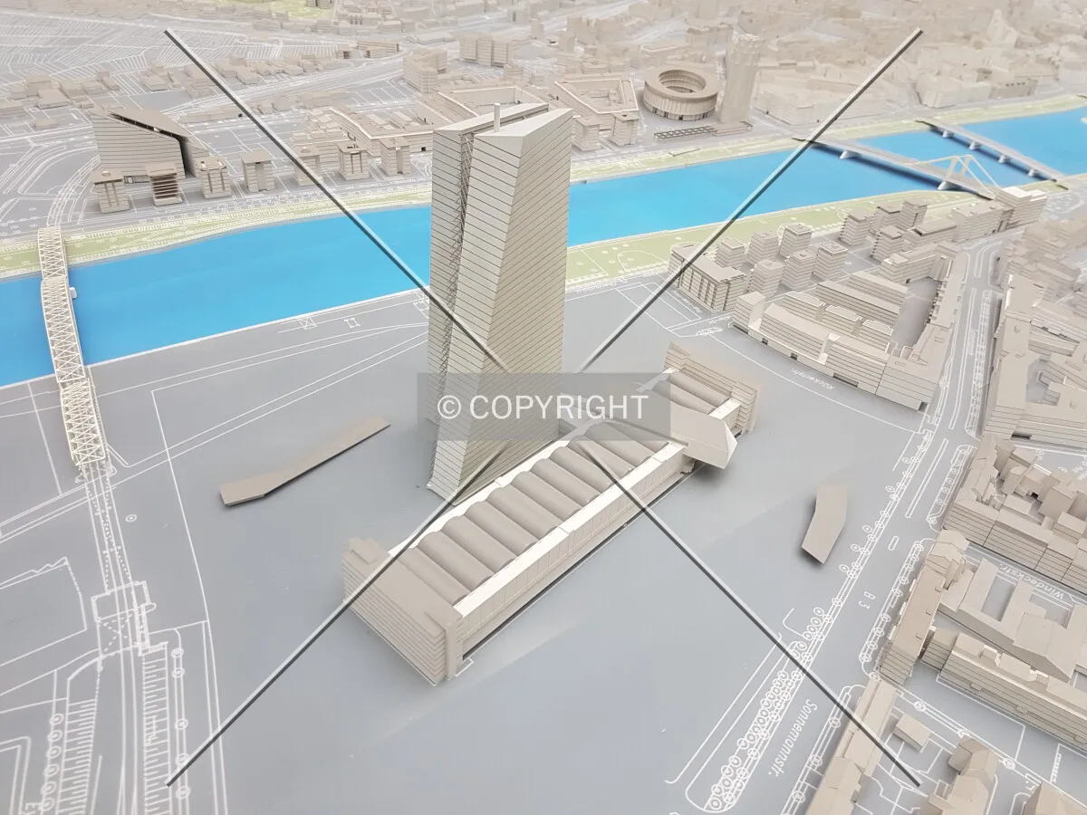 Frankfurt city model in the planning department