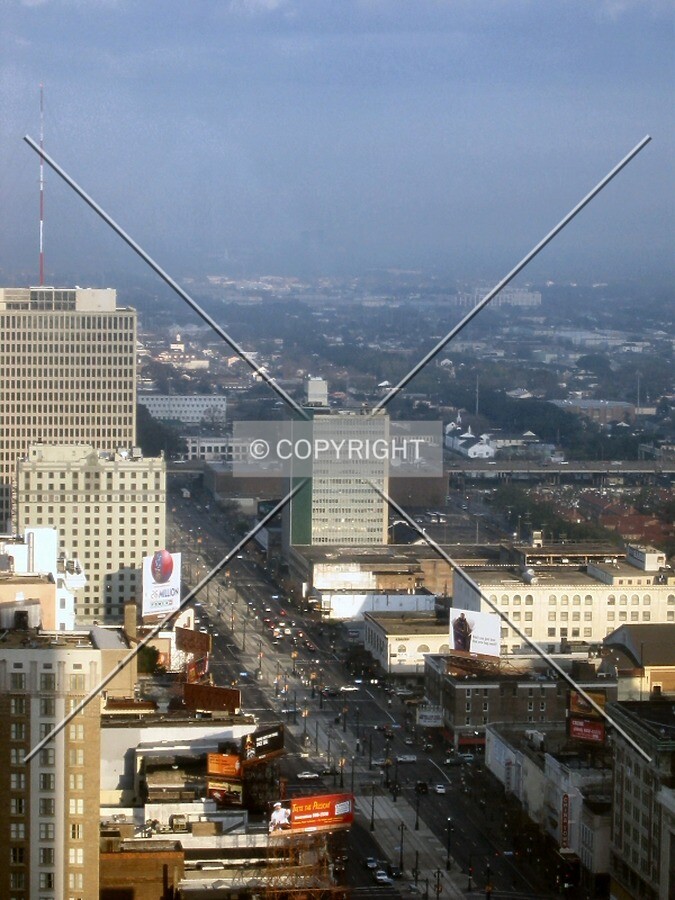 Distant view to the northwest from the 41st floor of the Sheraton New Orleans