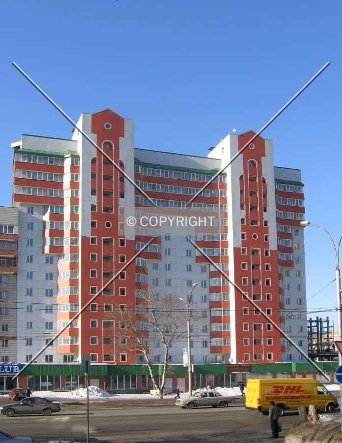 View from across Kirova Street to the second part of the building