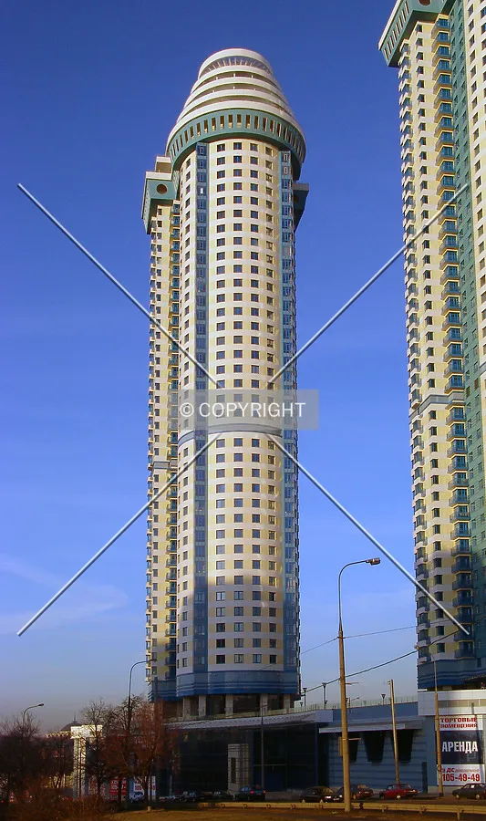 Looking up from Minskaya Street