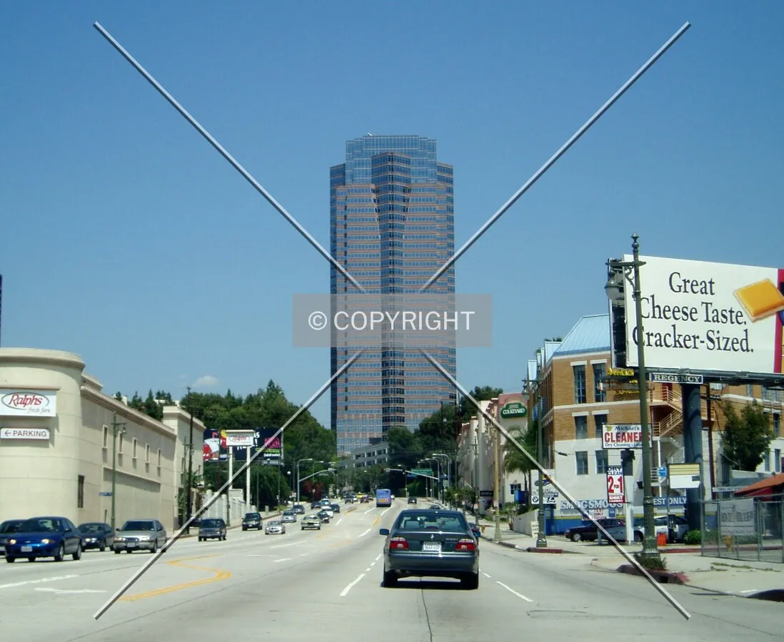 From the west on Olympic Boulevard