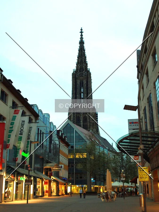 Evening street view with Cathedral