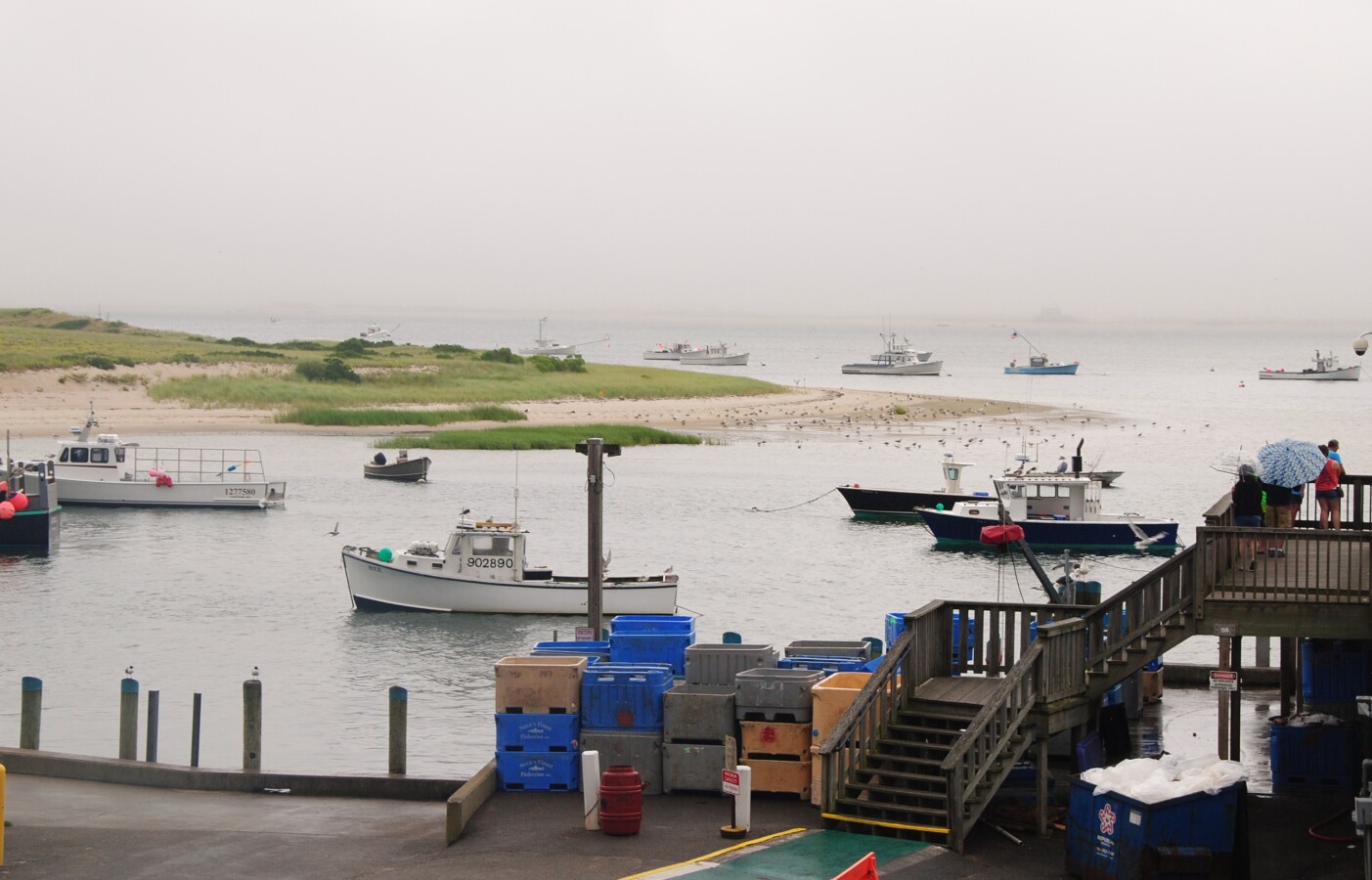 Fishing boats at anchor