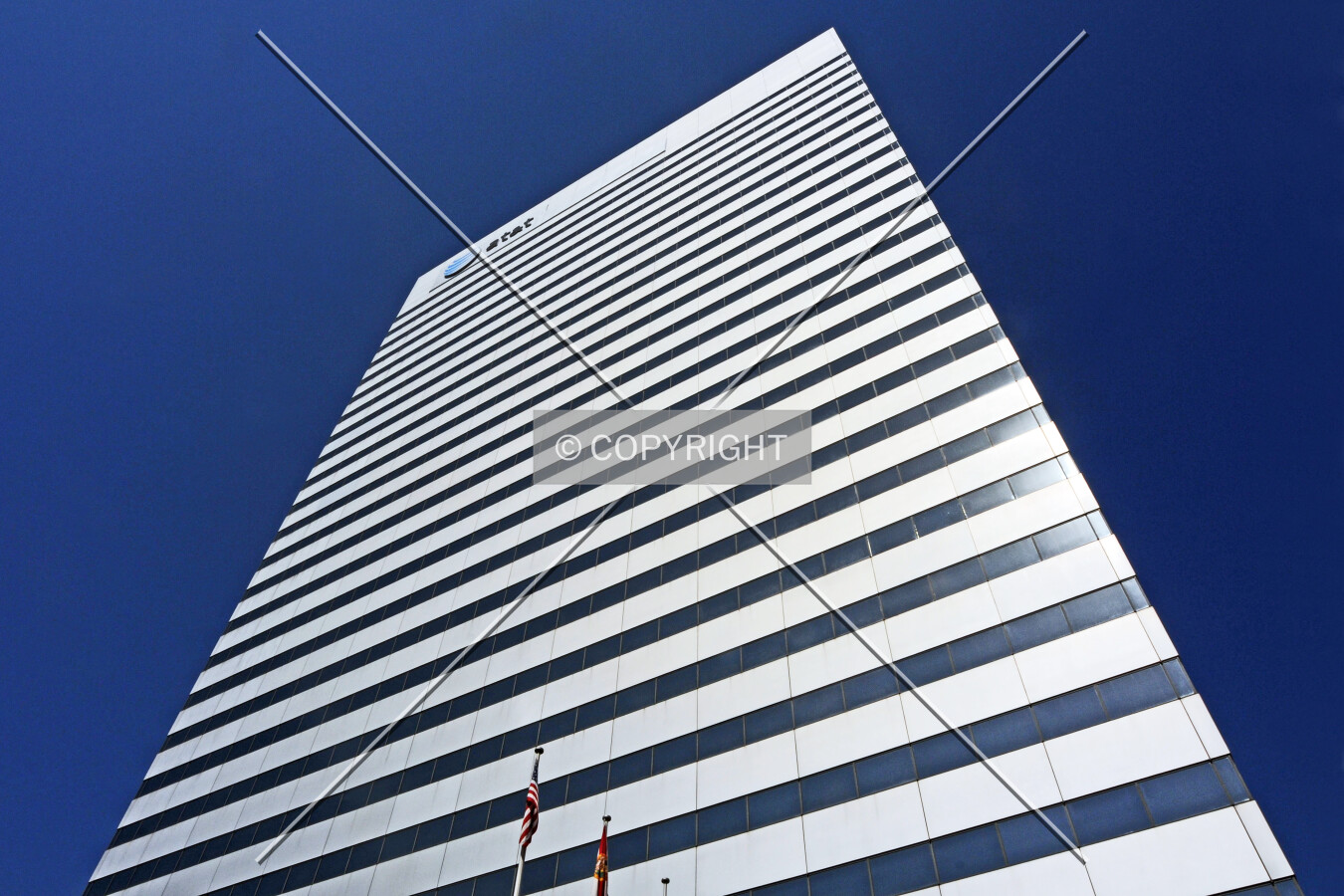 Looking up from the east