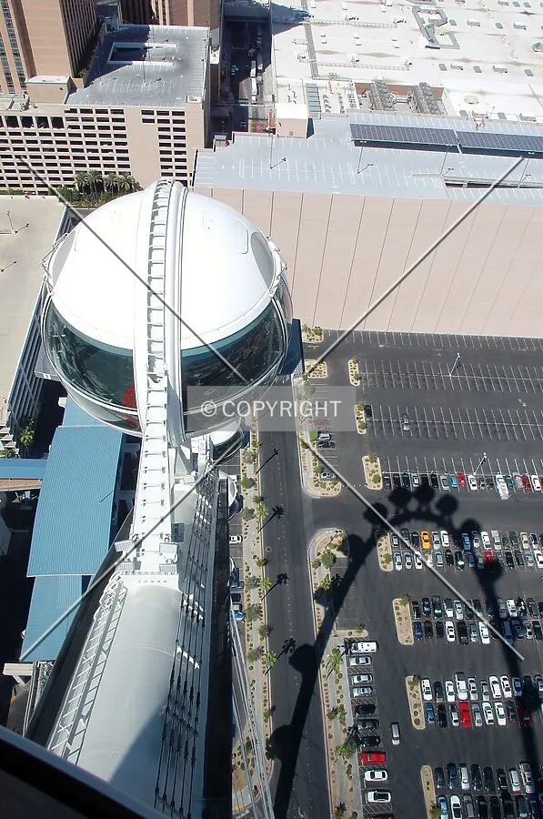 Looking down to the shadow and passenger cabins
