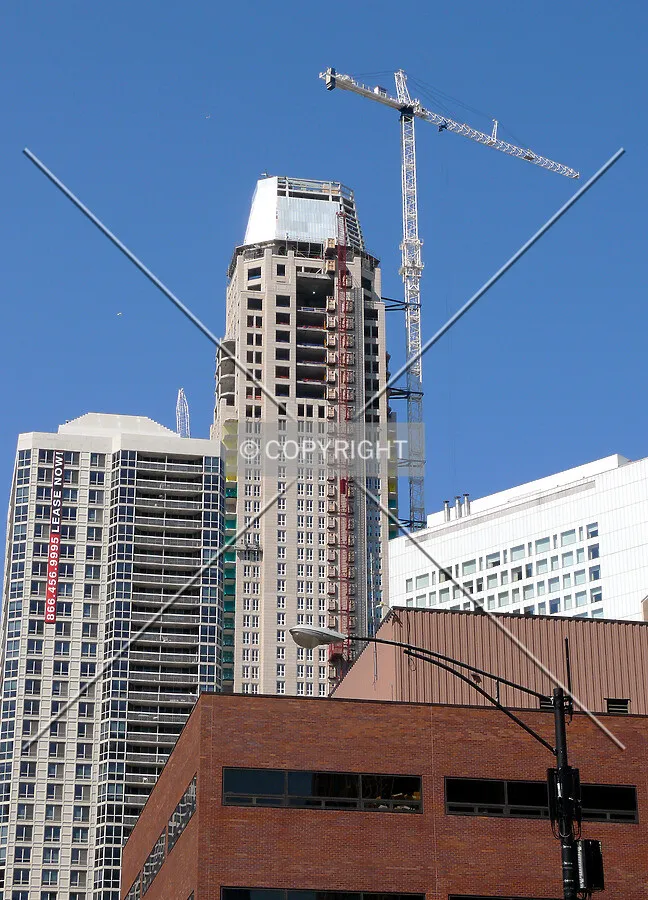 View to the north from Chicago Avenue