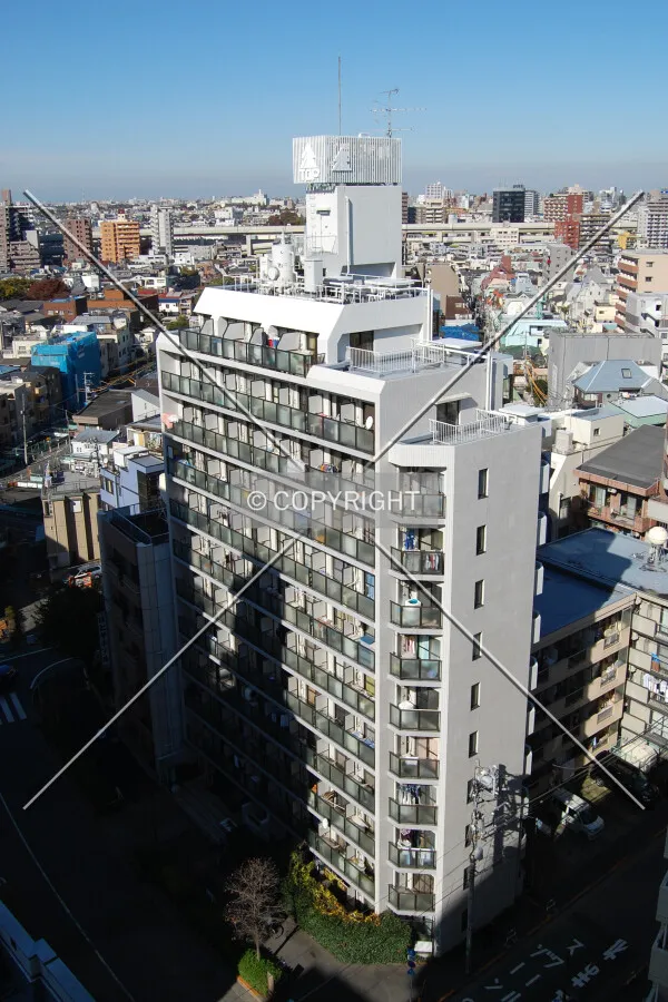 Looking down from the southeast