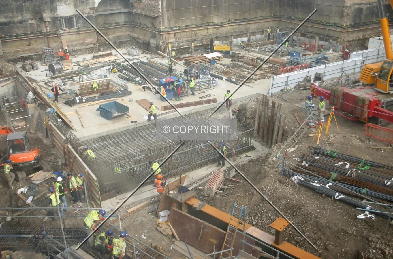 View northeast into the site