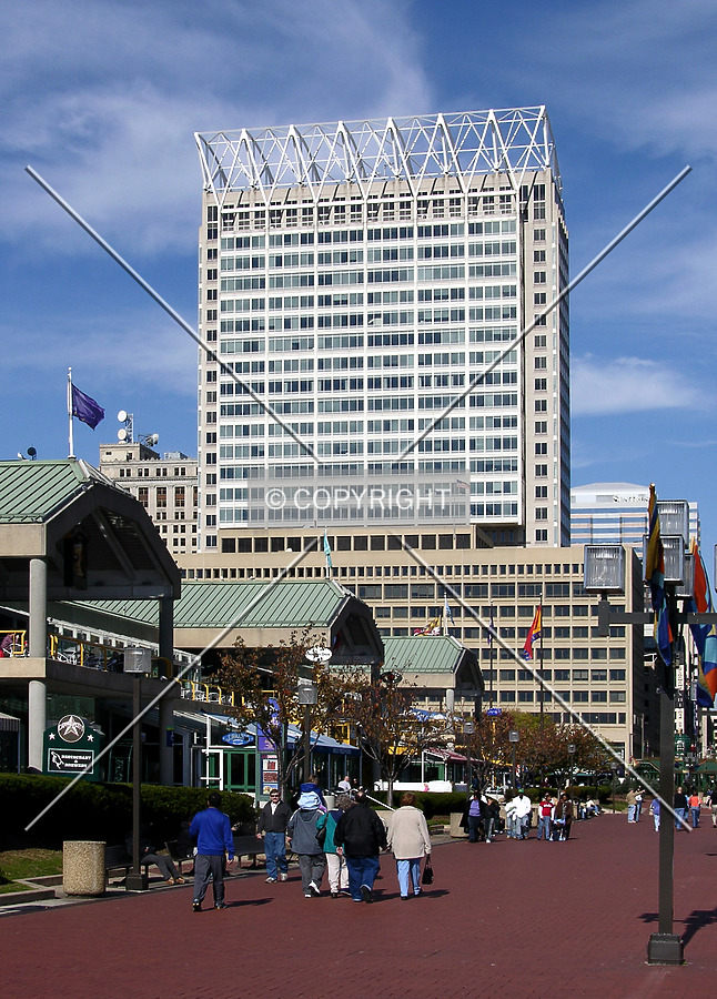Looking north from Harborplace