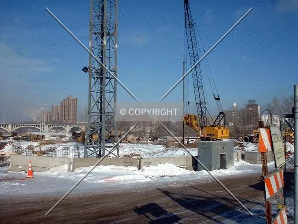 View to the north from main construction entrance