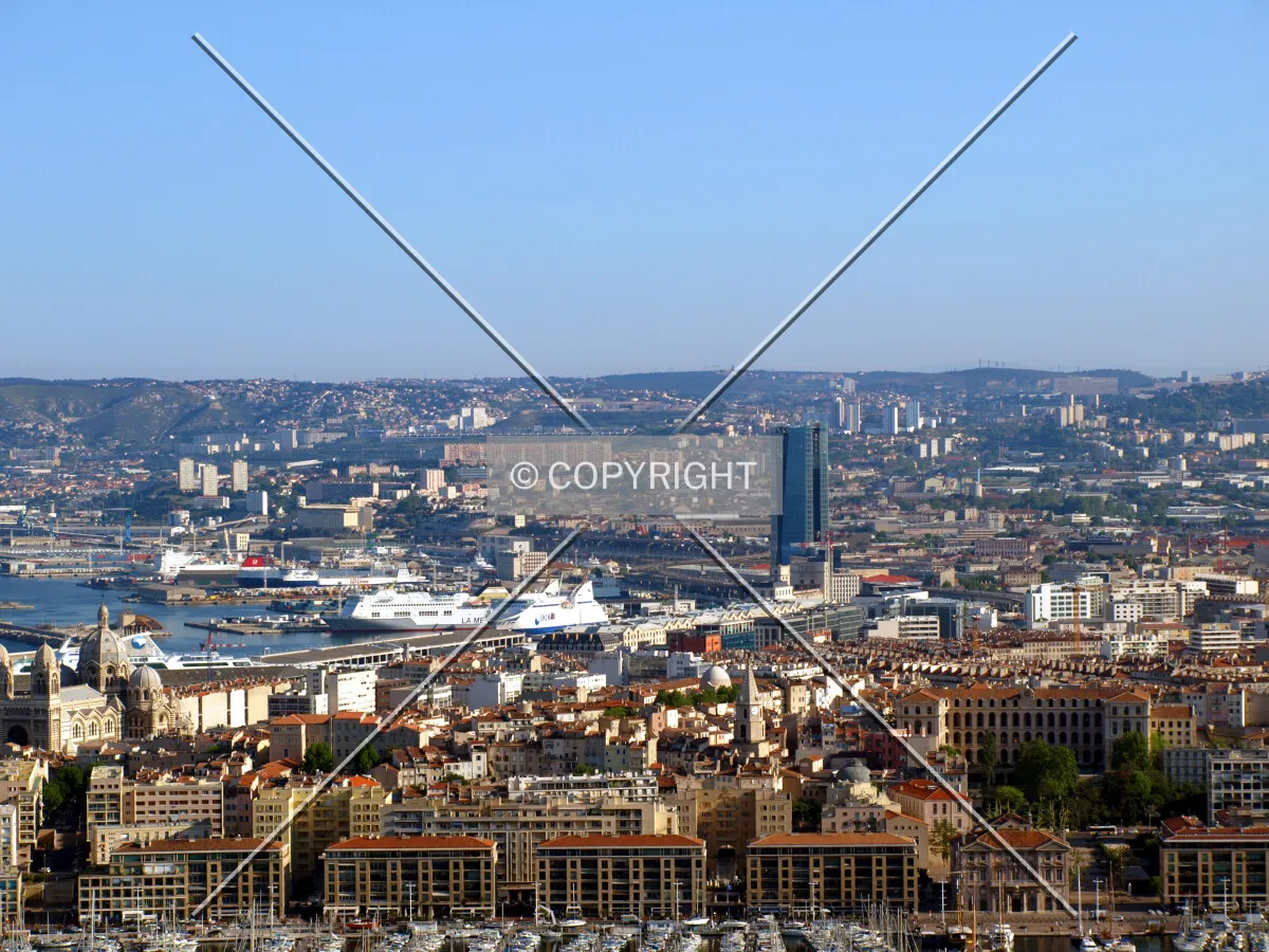 Looking north from Norte-Dame de la Garde