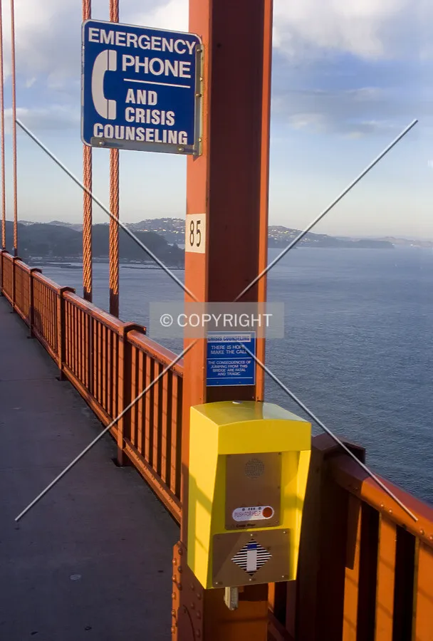 Emergency phone on the east walkway