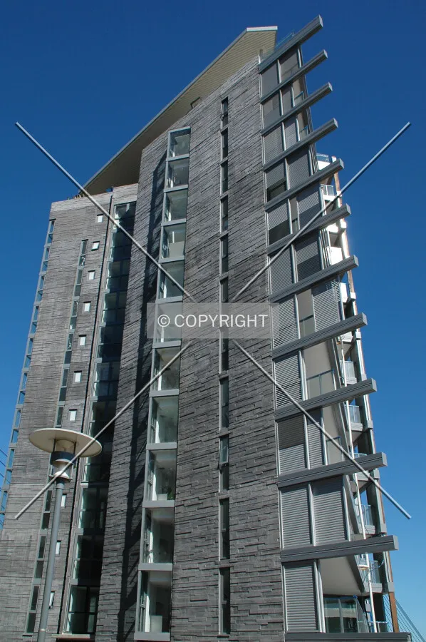 Looking up the southeast side