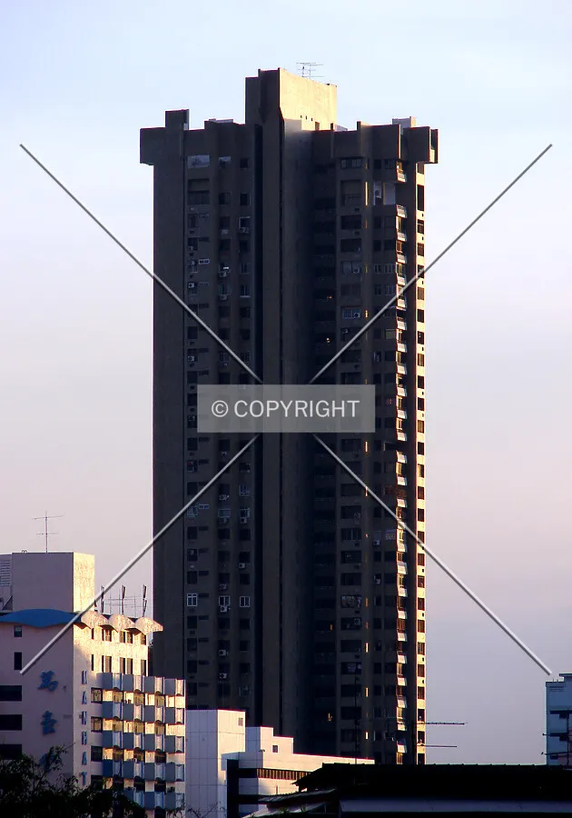 The silhouette of the tower against the evening sky as seen from the northeast