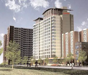 Rendering as seen from the northeast