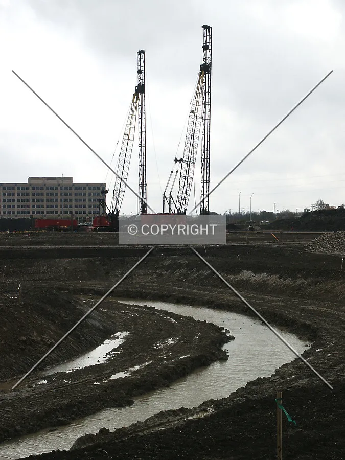 Looking south over the unlandscaped future pond