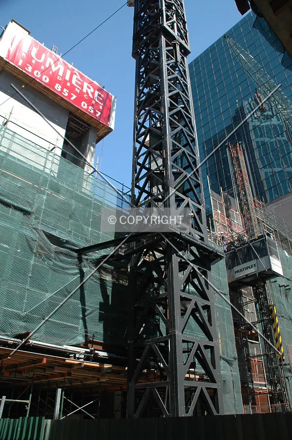 Lift core and the central crane