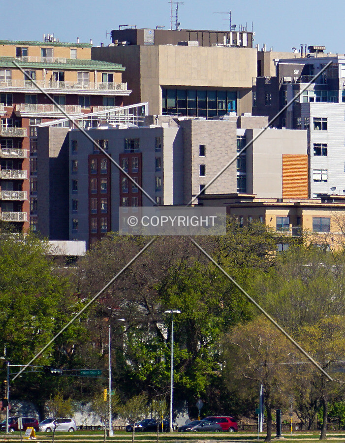 Distant view from the southwest; May 9, 2020