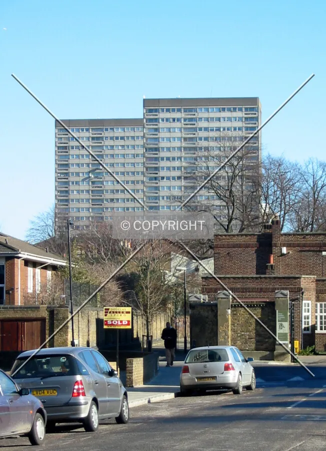 View from Hamlets Way to the west