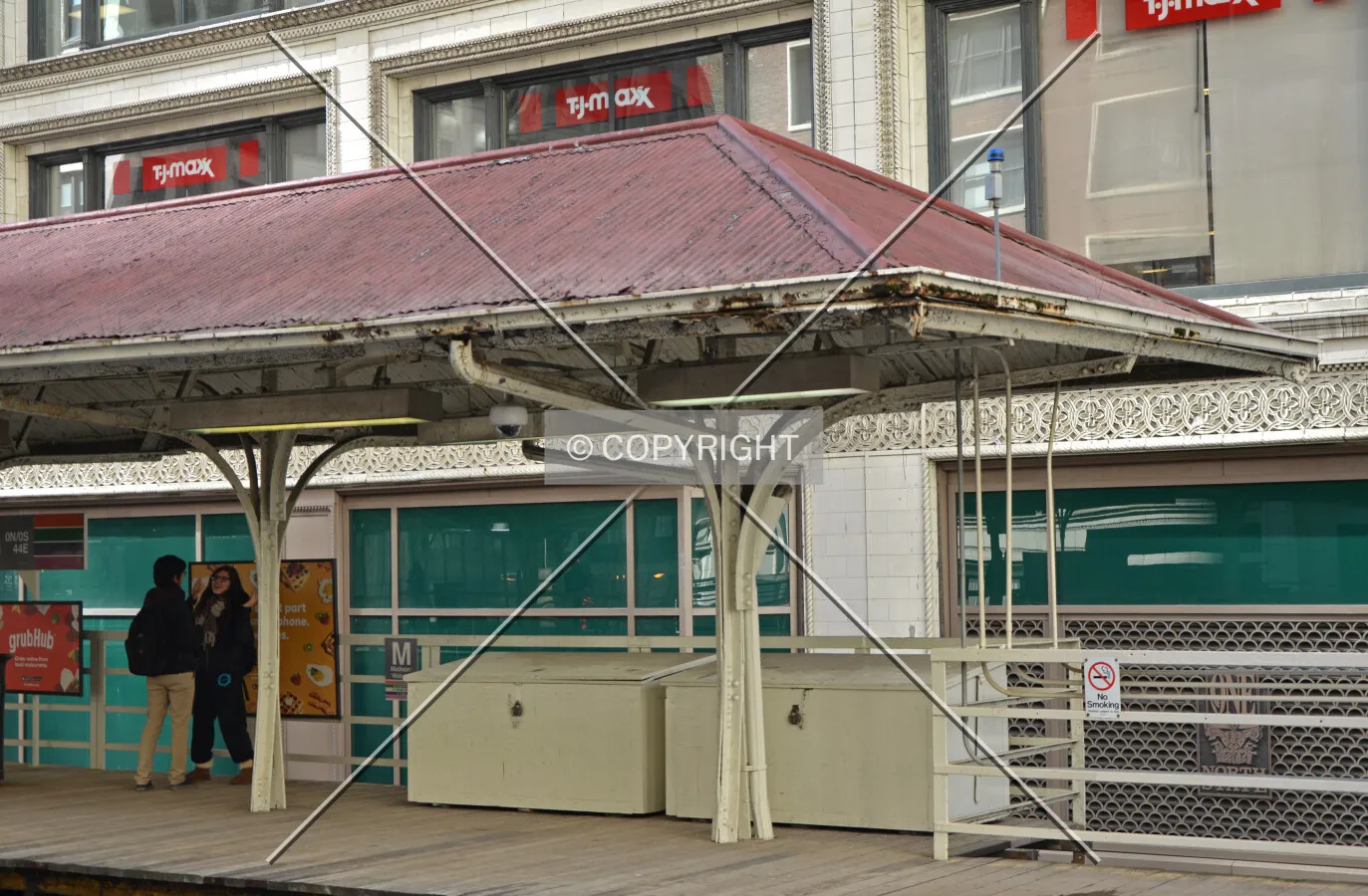North end of the western platform canopy; March 7, 2015.