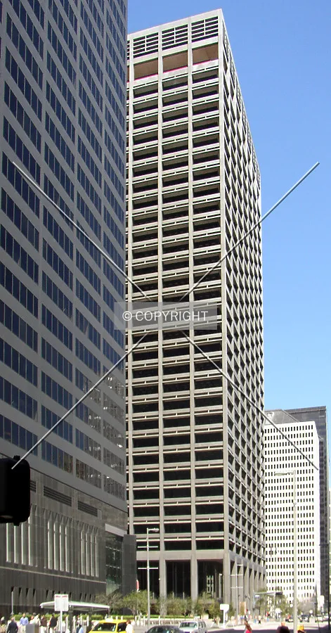 Looking north with the Reliant Energy Plaza to the left