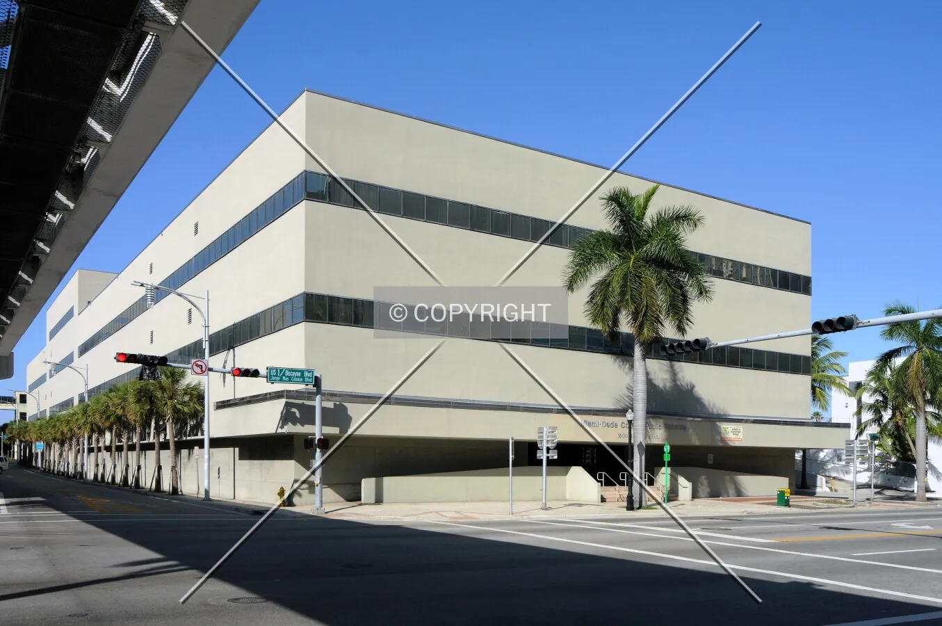 View from the southeast across Biscayne Boulevard