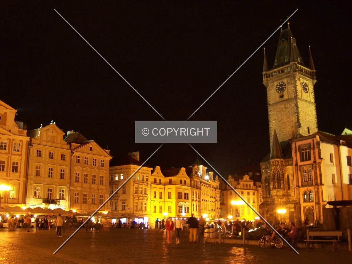 Night view from the Old Town Square