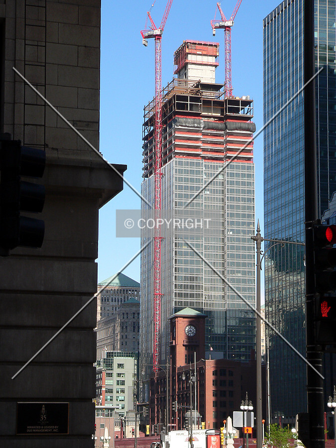 View from the east on Wabash Avenue at Wacker Place