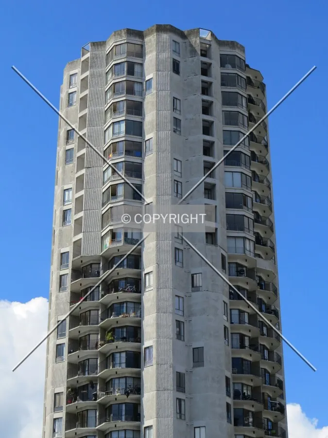 Looking up from Pacific Street
