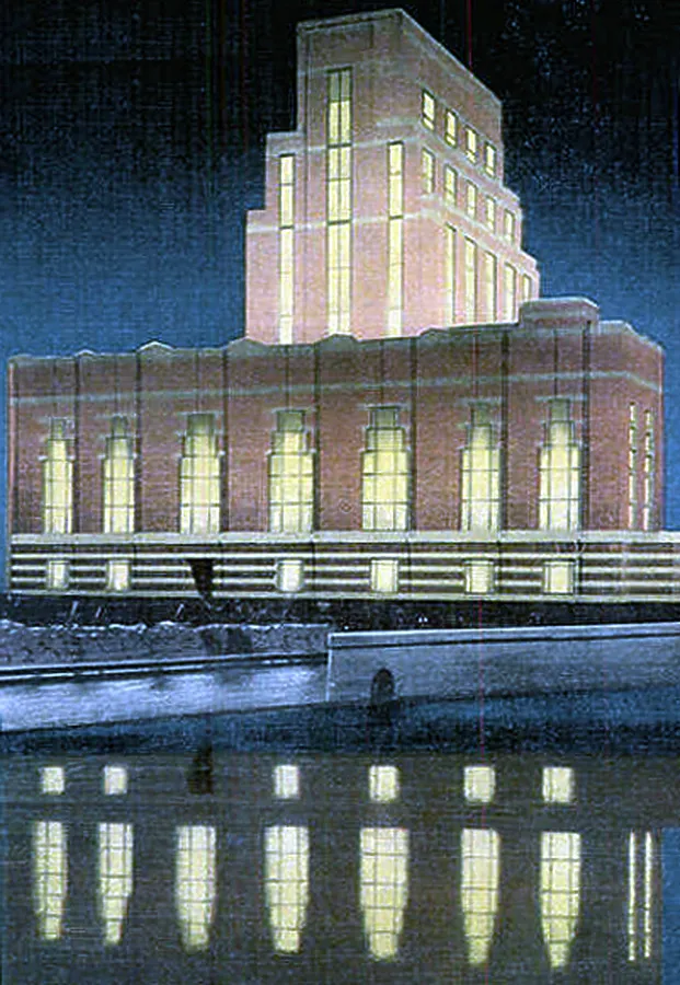 Vintage view from the southeast