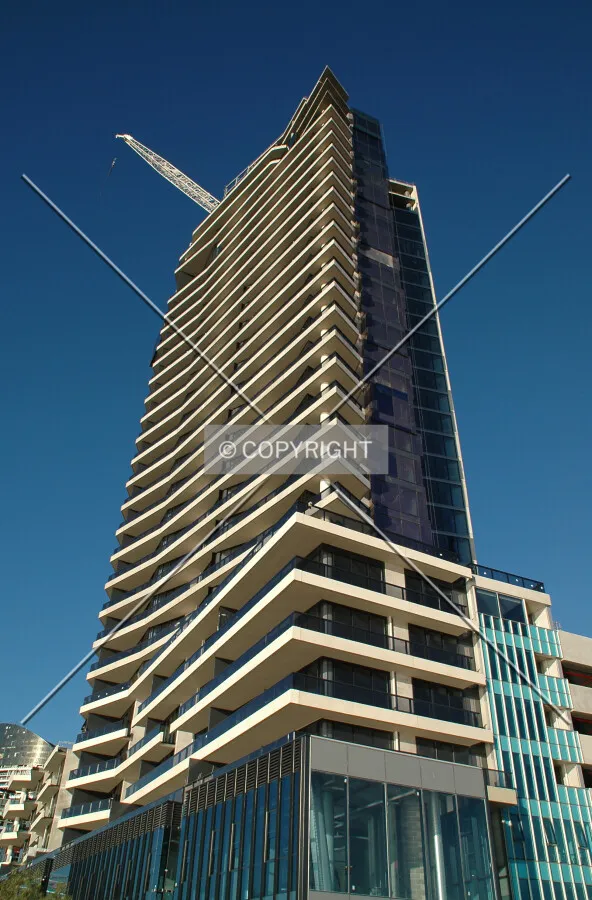 Looking up the northwest corner
