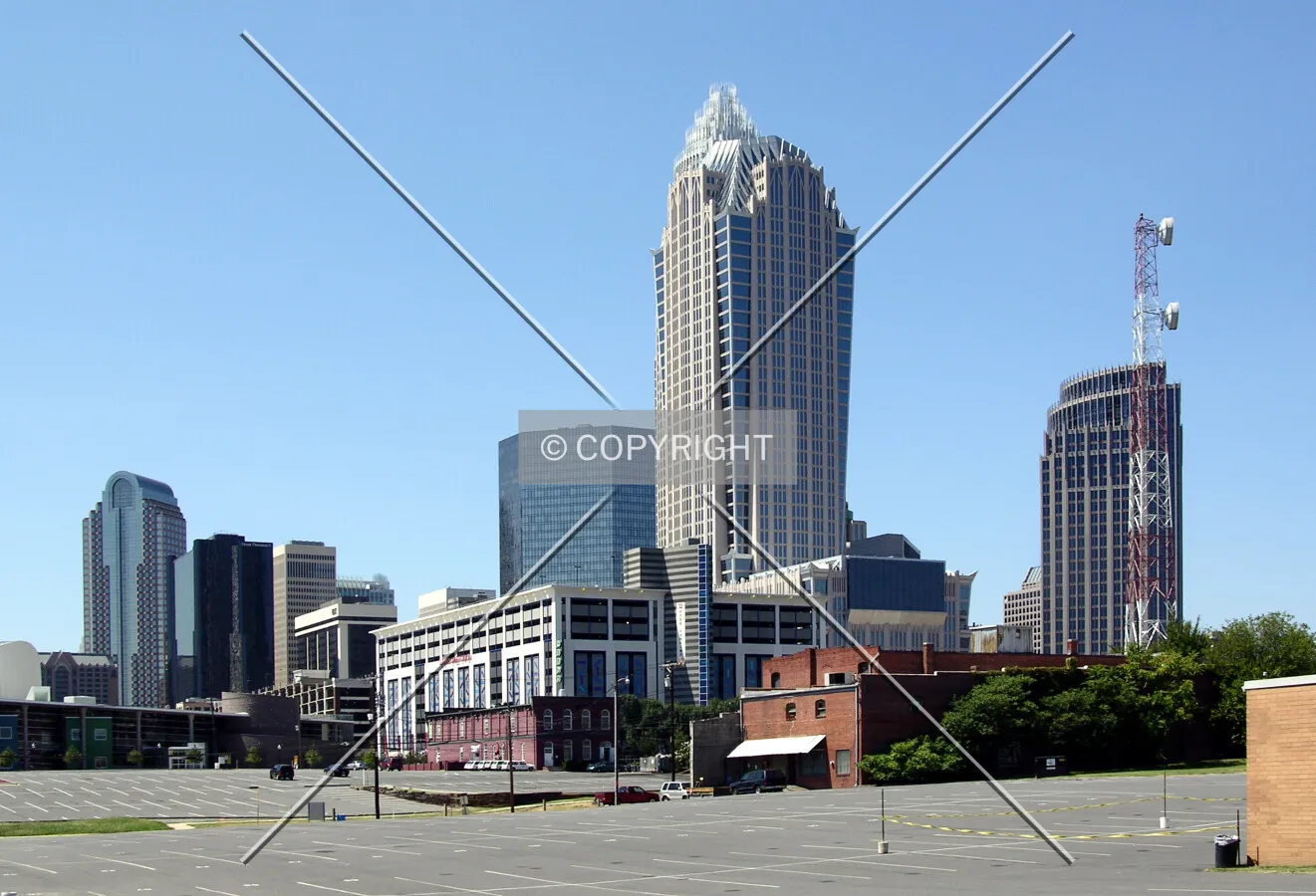 Looking southwest from East 9th Street