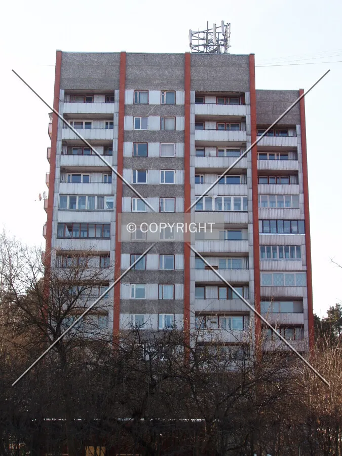 View of the west facade from Ezermalas Street