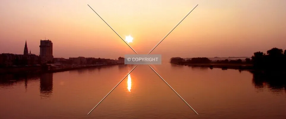 sunset on the Drava