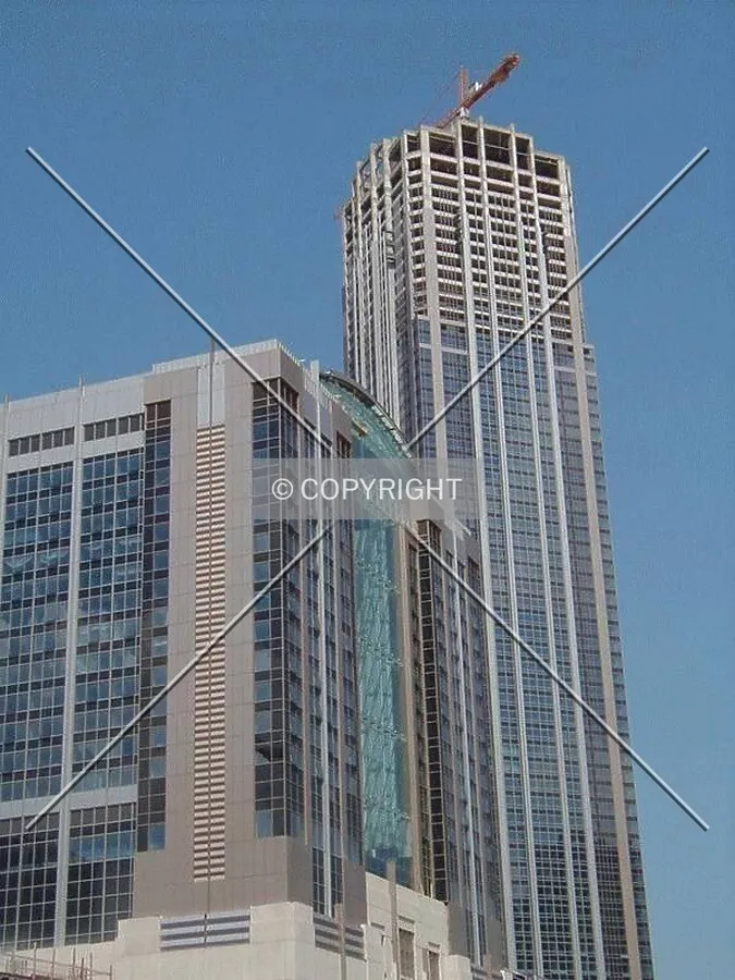 View from the west - topped out