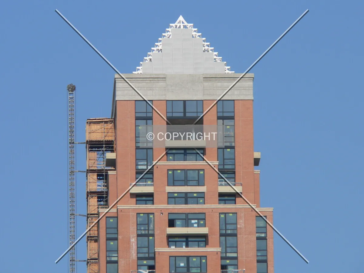 View of the upper floors as seen from the east
