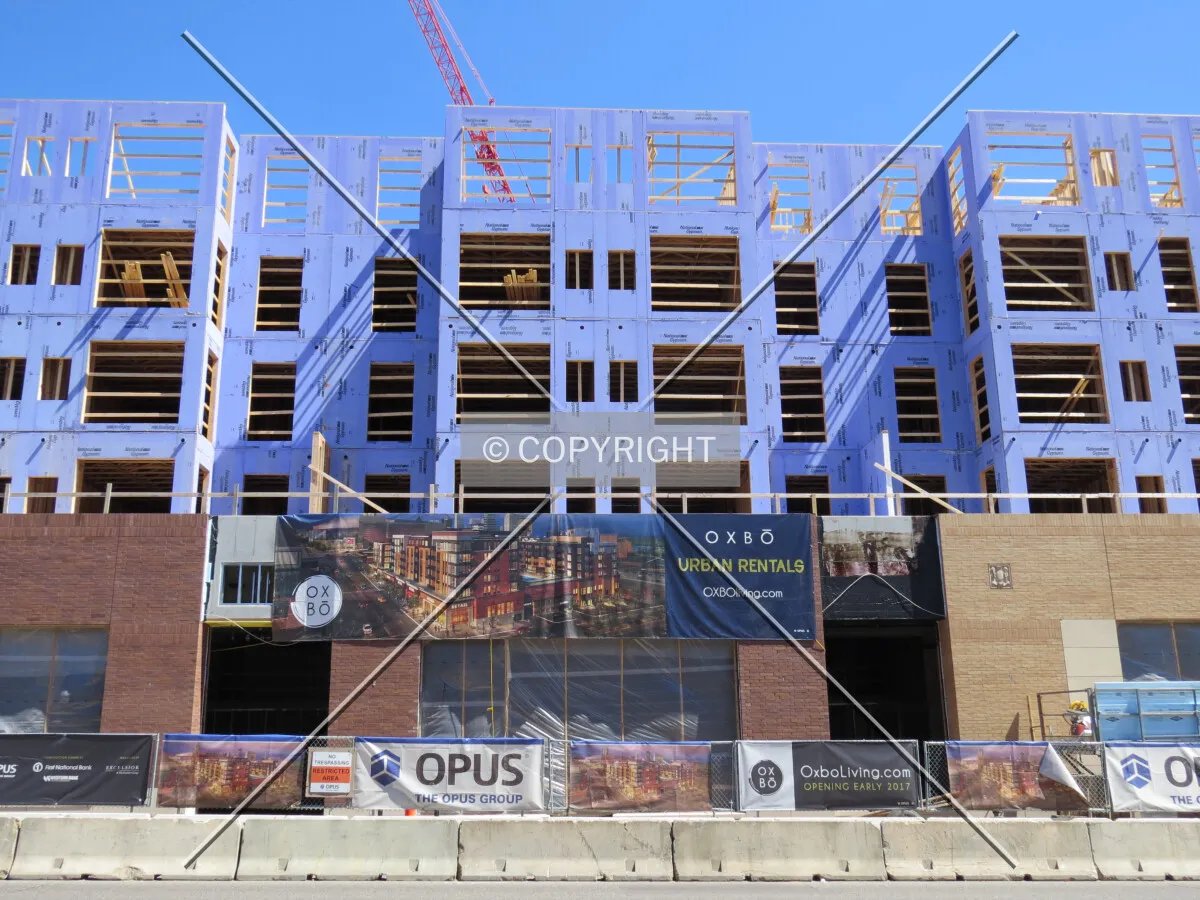 Future front elevation from across West 7th Street