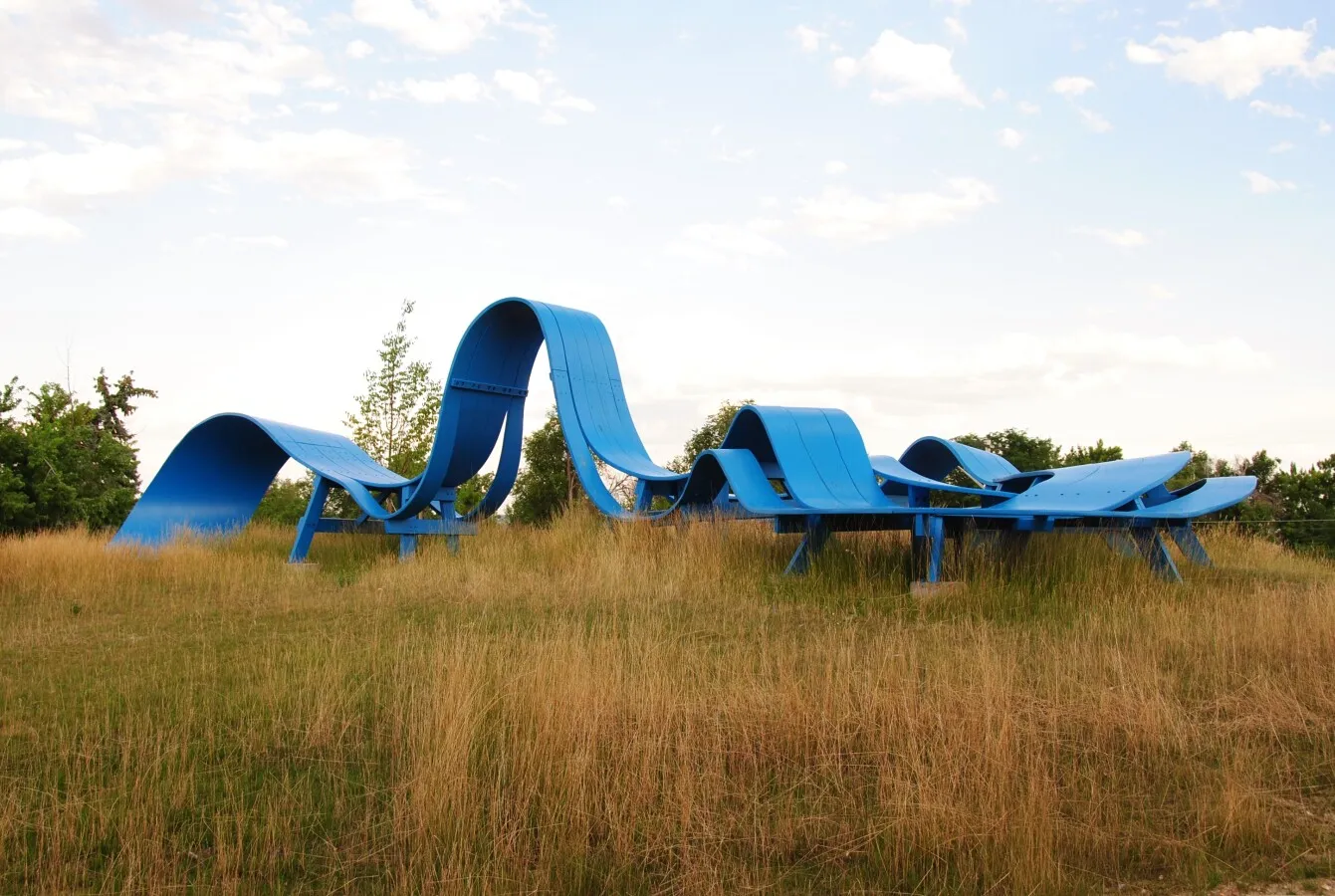 Picnic table sculpture