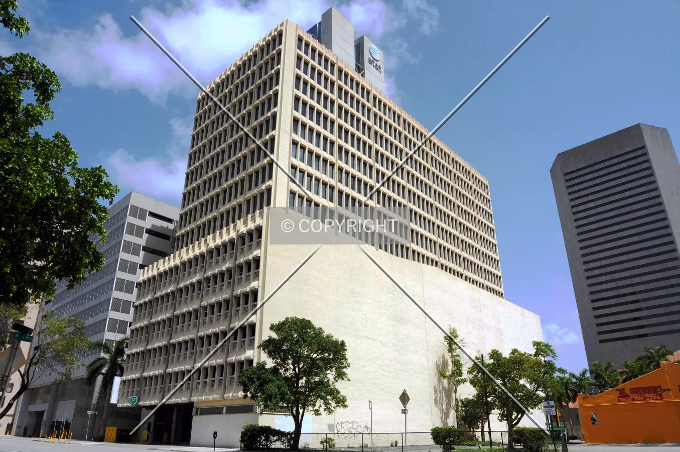 Looking up from the southeast