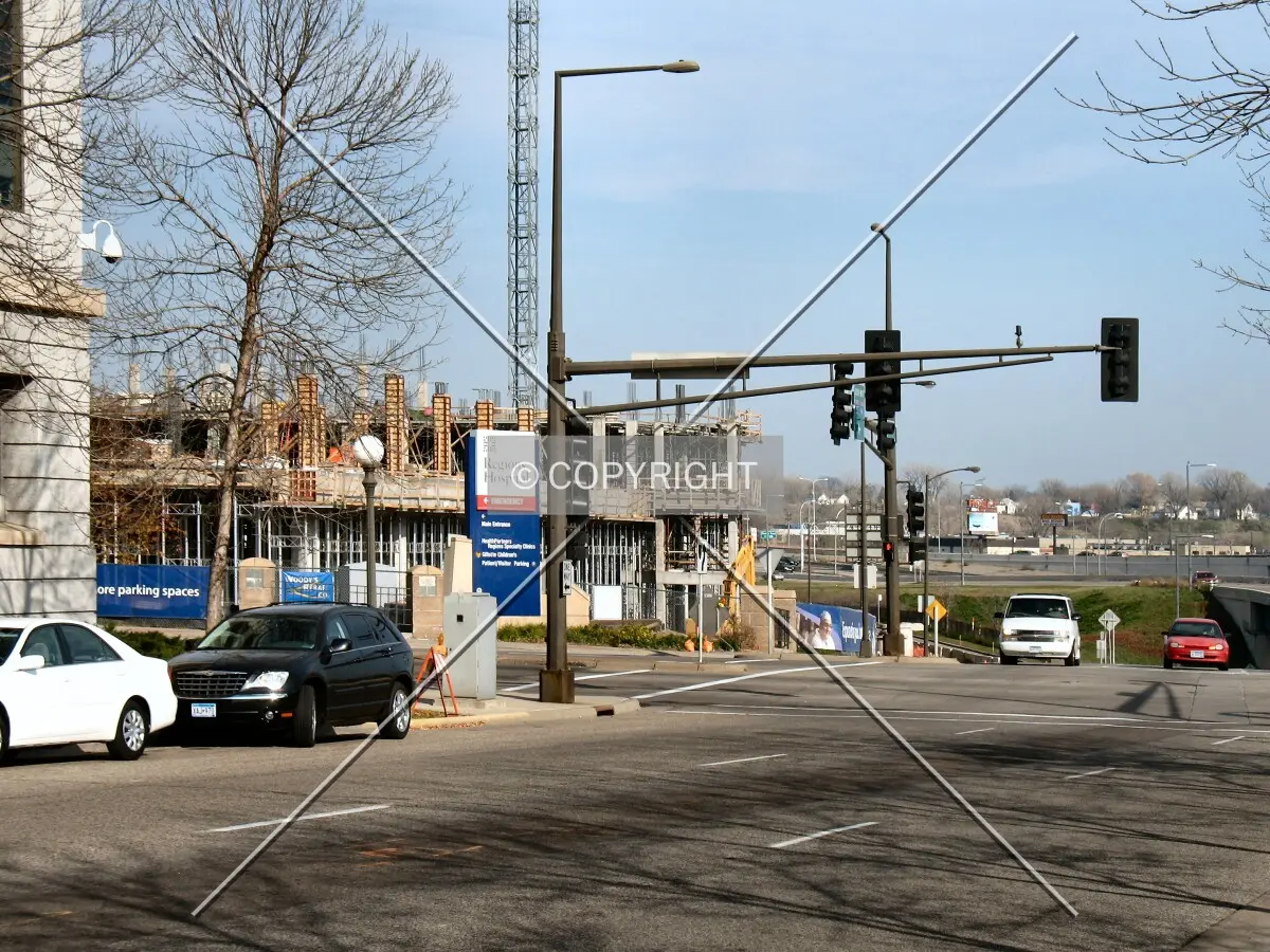 View to the northeast along East 12th Street