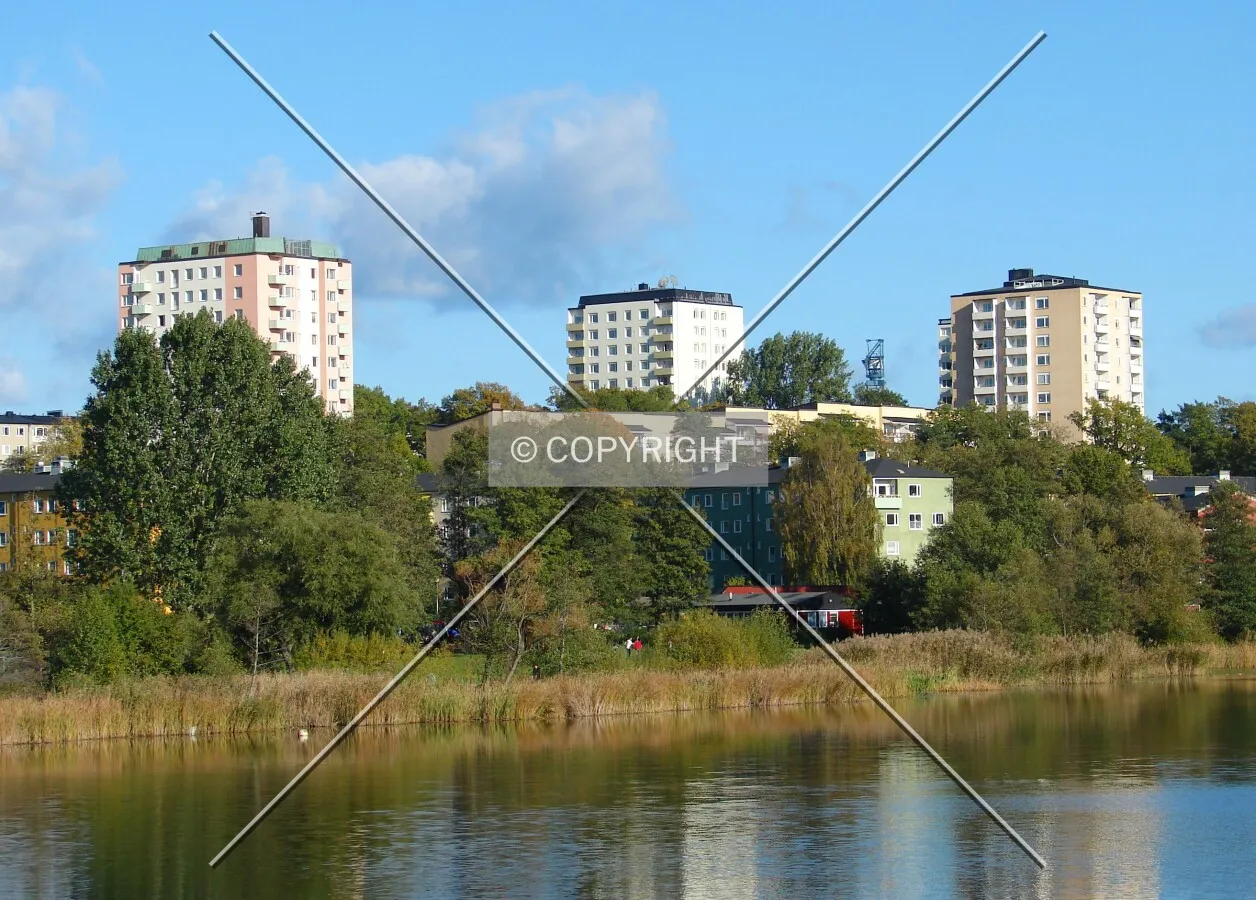 View from across Lake Sicklasjön