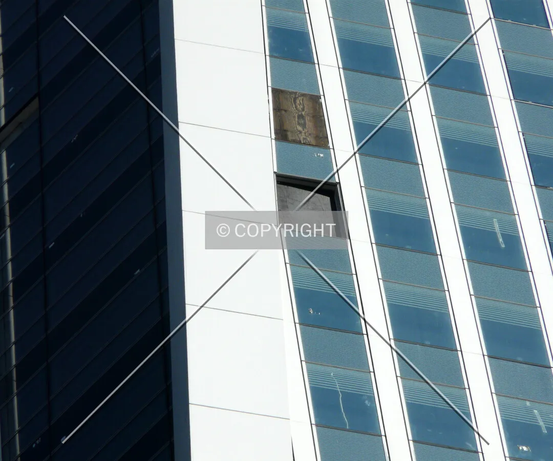 Missing panels on the south side